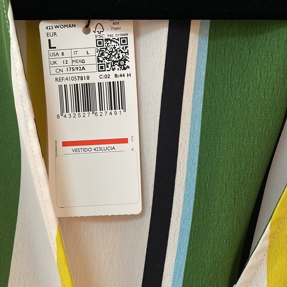 Mango Striped Dress L - Picture 4 of 7